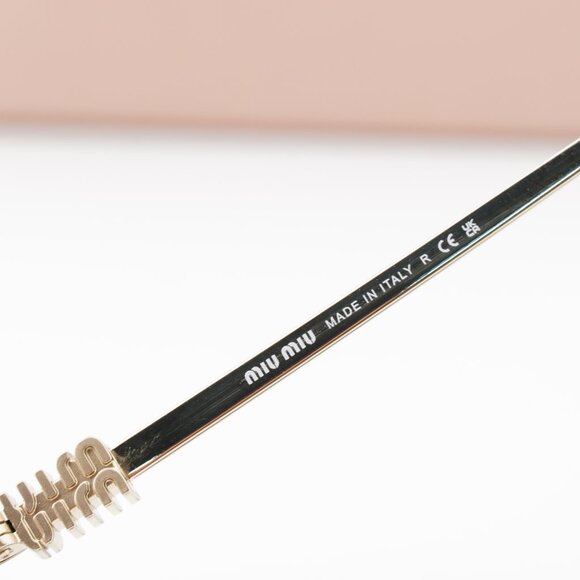 Miu Miu MUA52S ZVN4I0 Cat Eye Sunglasses - Gold/Pink - Picture 10 of 10